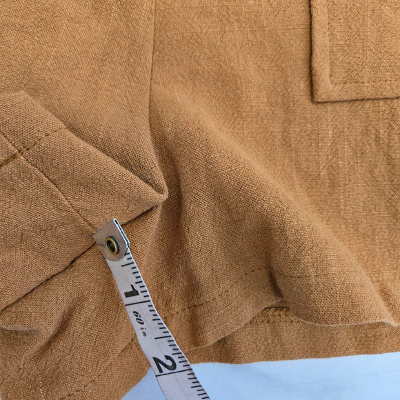 Forever 21 Womens Shorts Medium Tan Woven Linen Blend Pockets Chic Preppy NWT - Picture 8 of 9